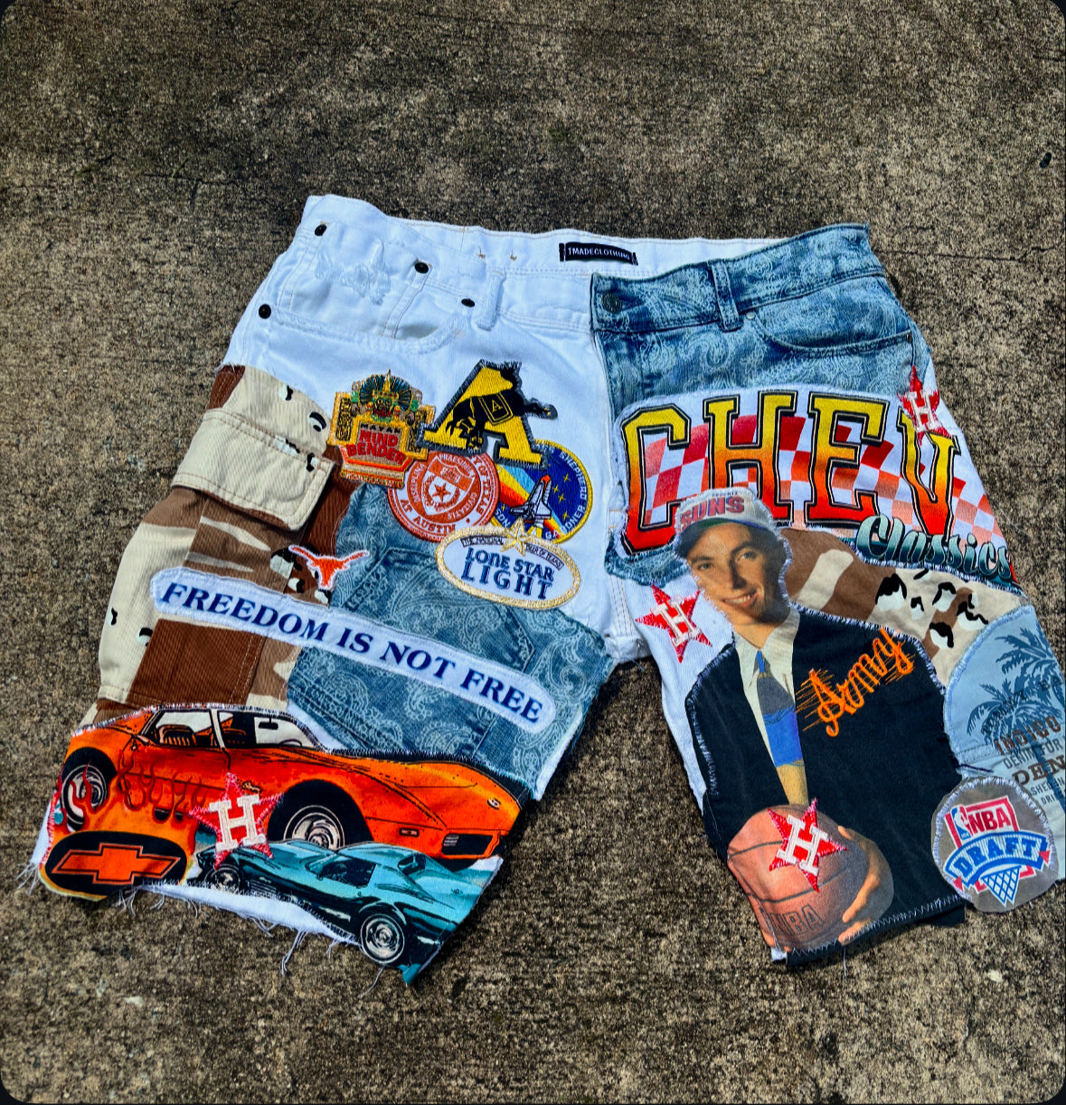 1/1 Freedom Is Not Free Denim shorts (34)