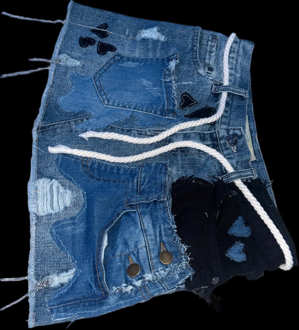 1/1 MINI JEAN CHAIN SKIRT (S)