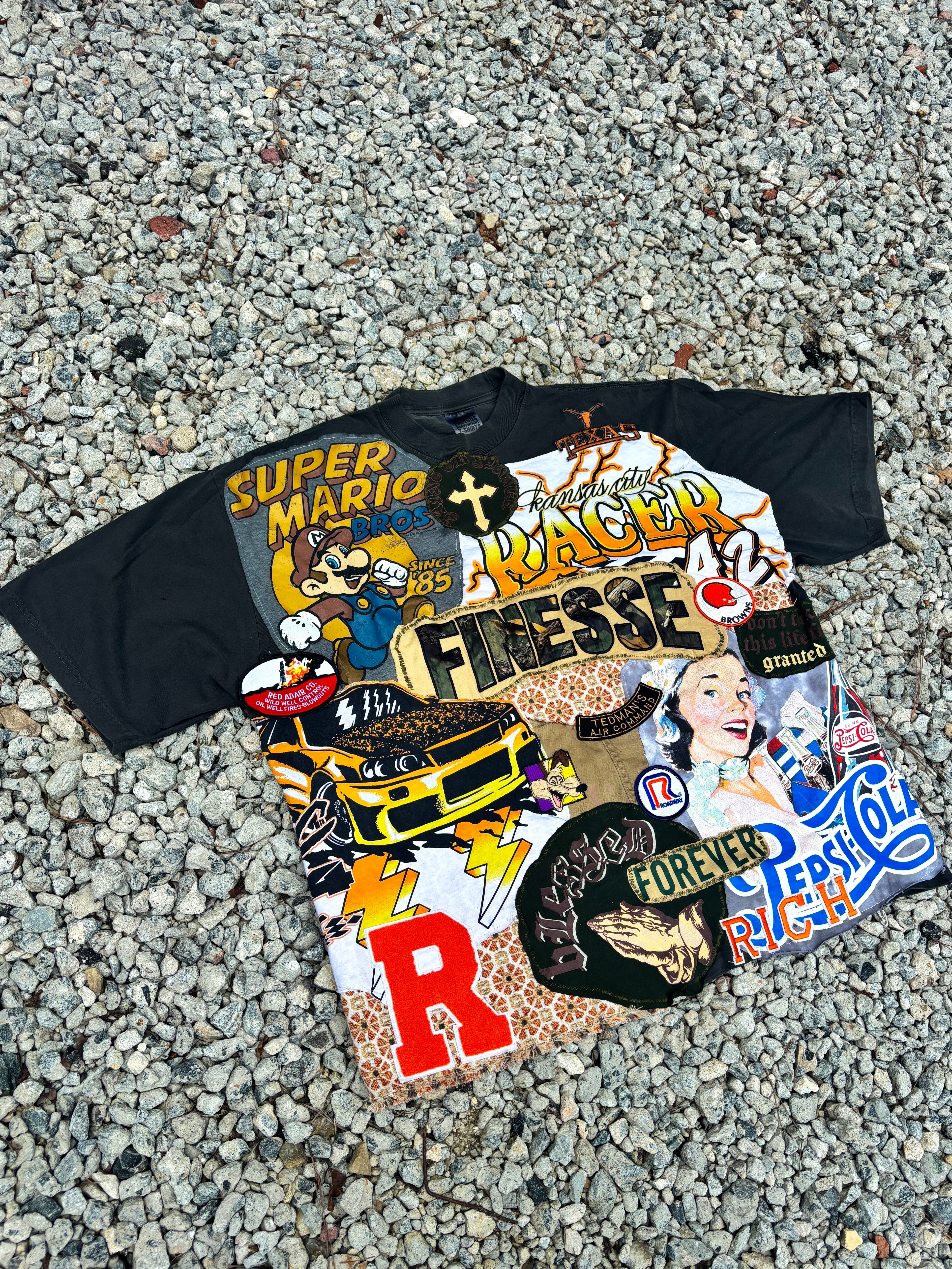 1/1 Finesse patchwork shirt