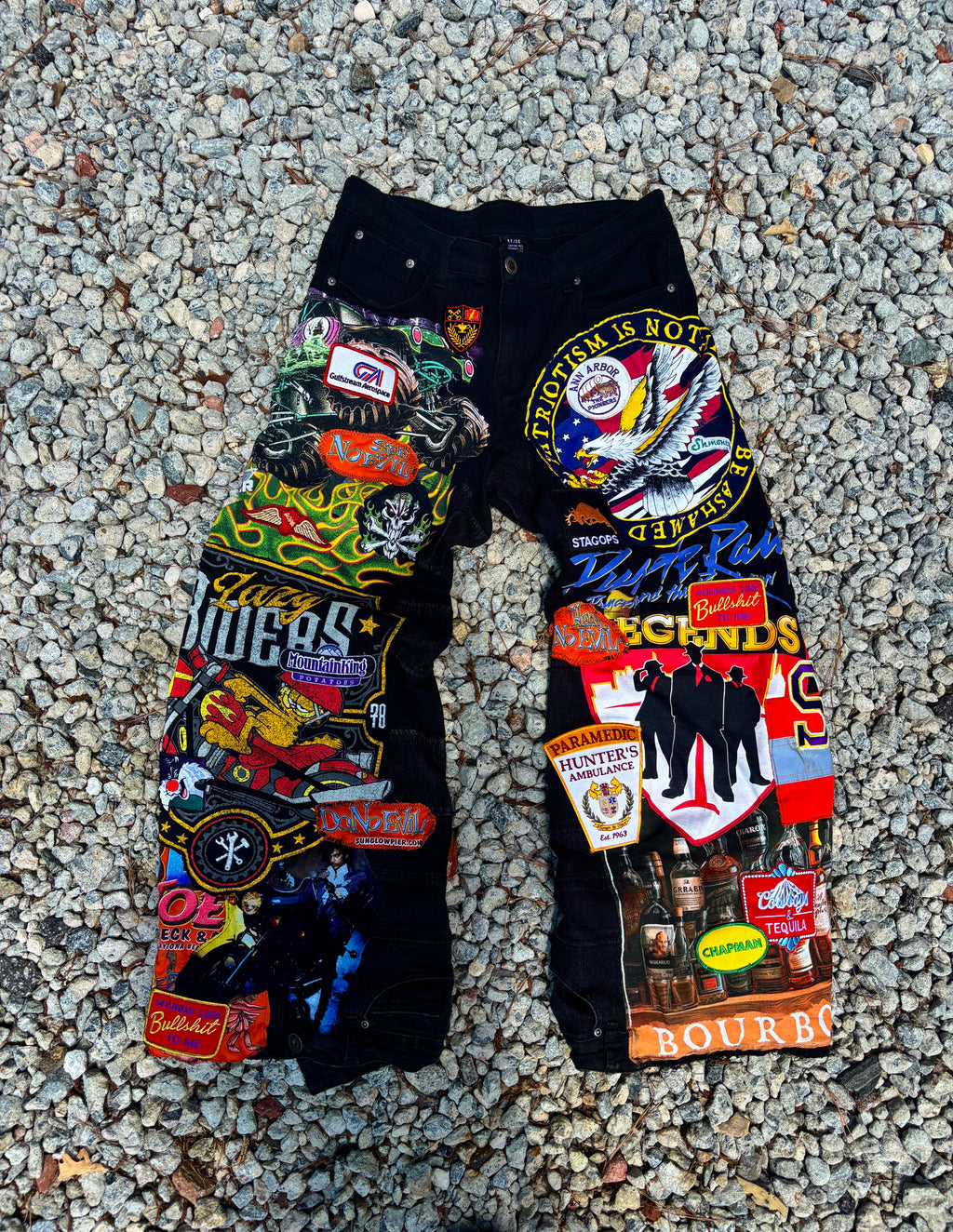 1/1 See No Evil patchwork denim