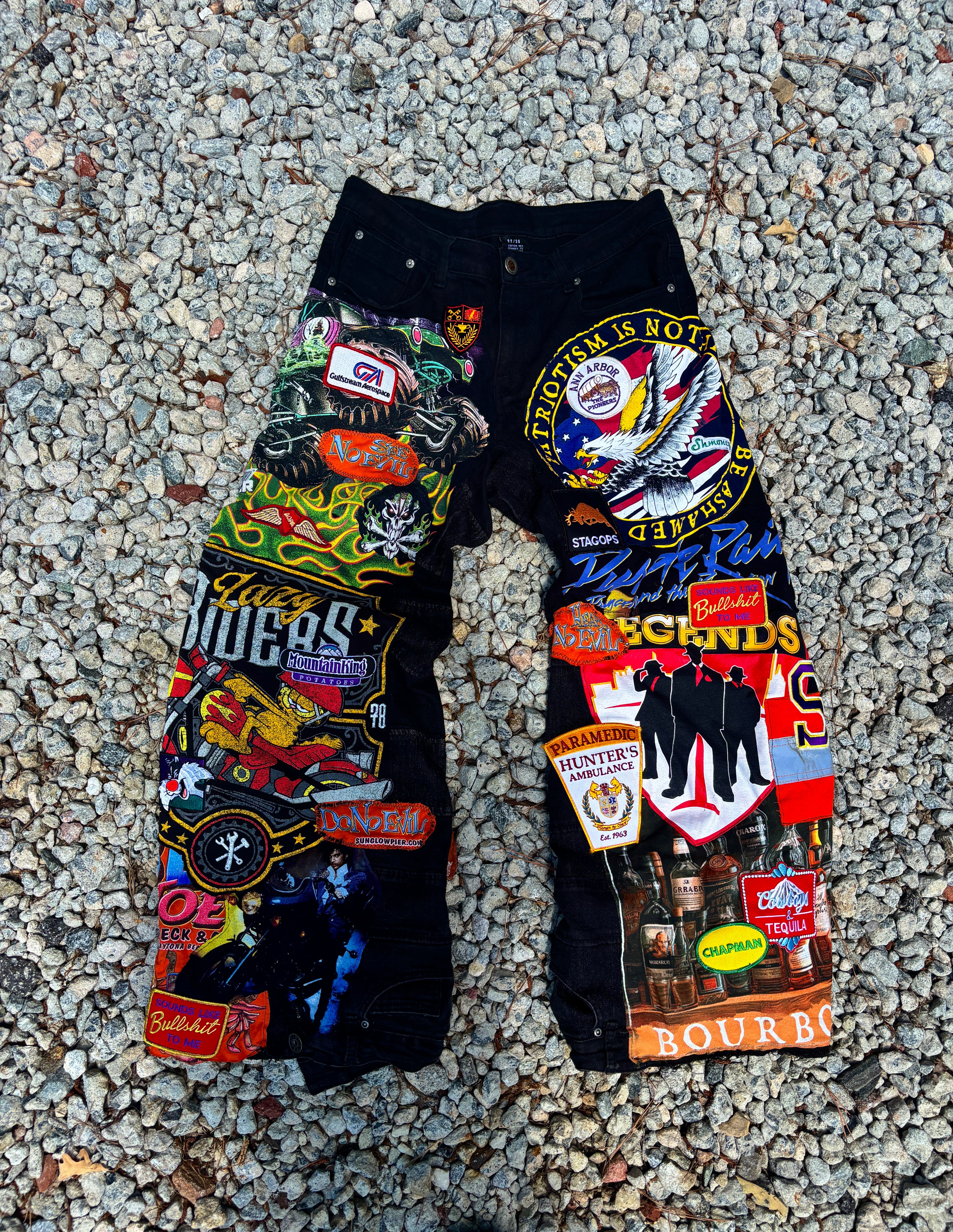 1/1 See No Evil patchwork denim