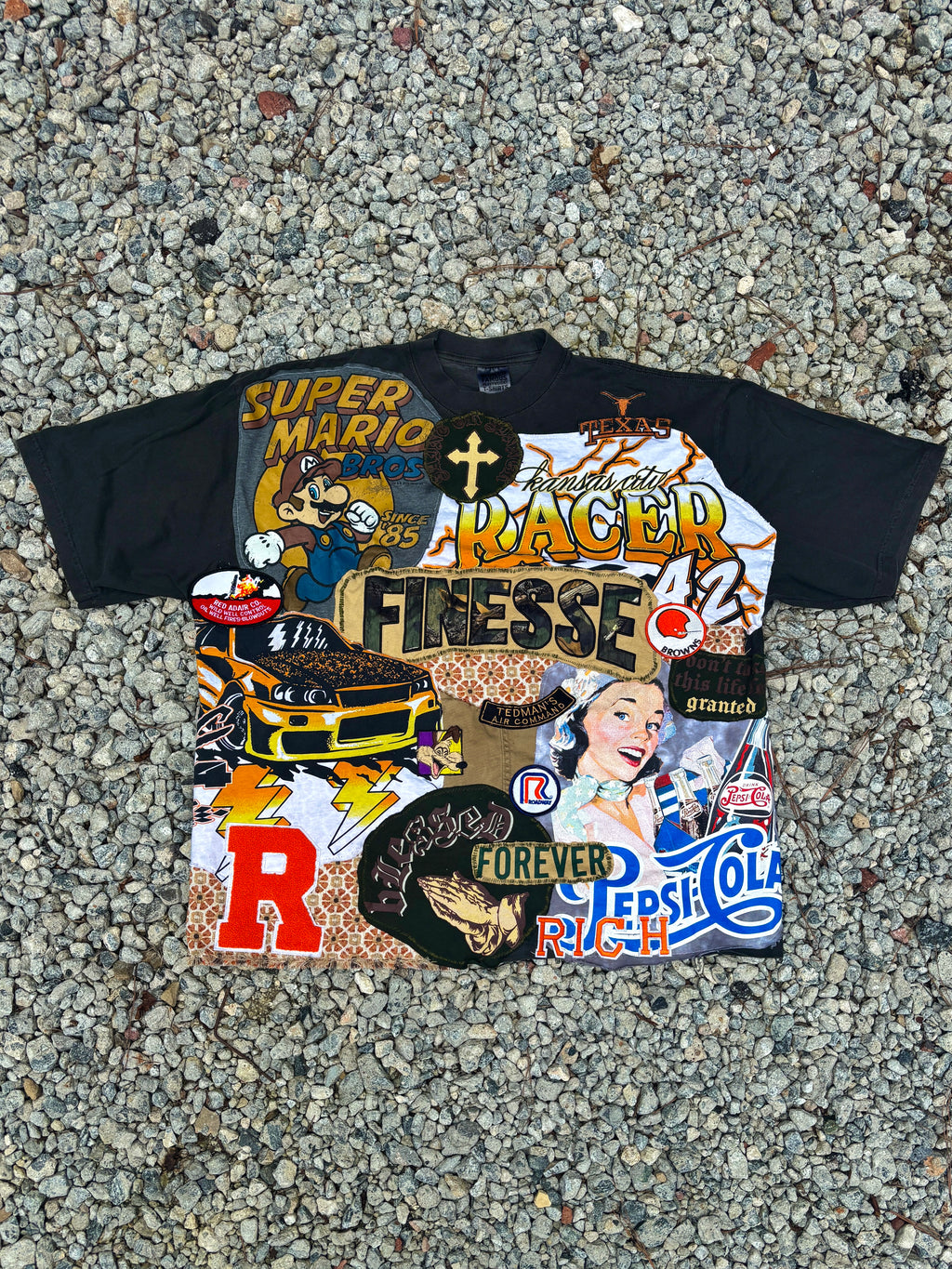1/1 Finesse patchwork shirt