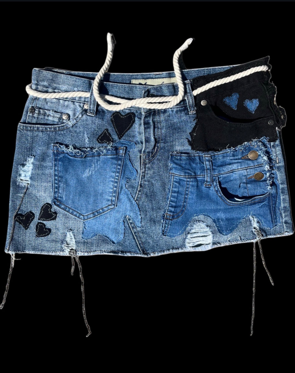 1/1 MINI JEAN CHAIN SKIRT (S)