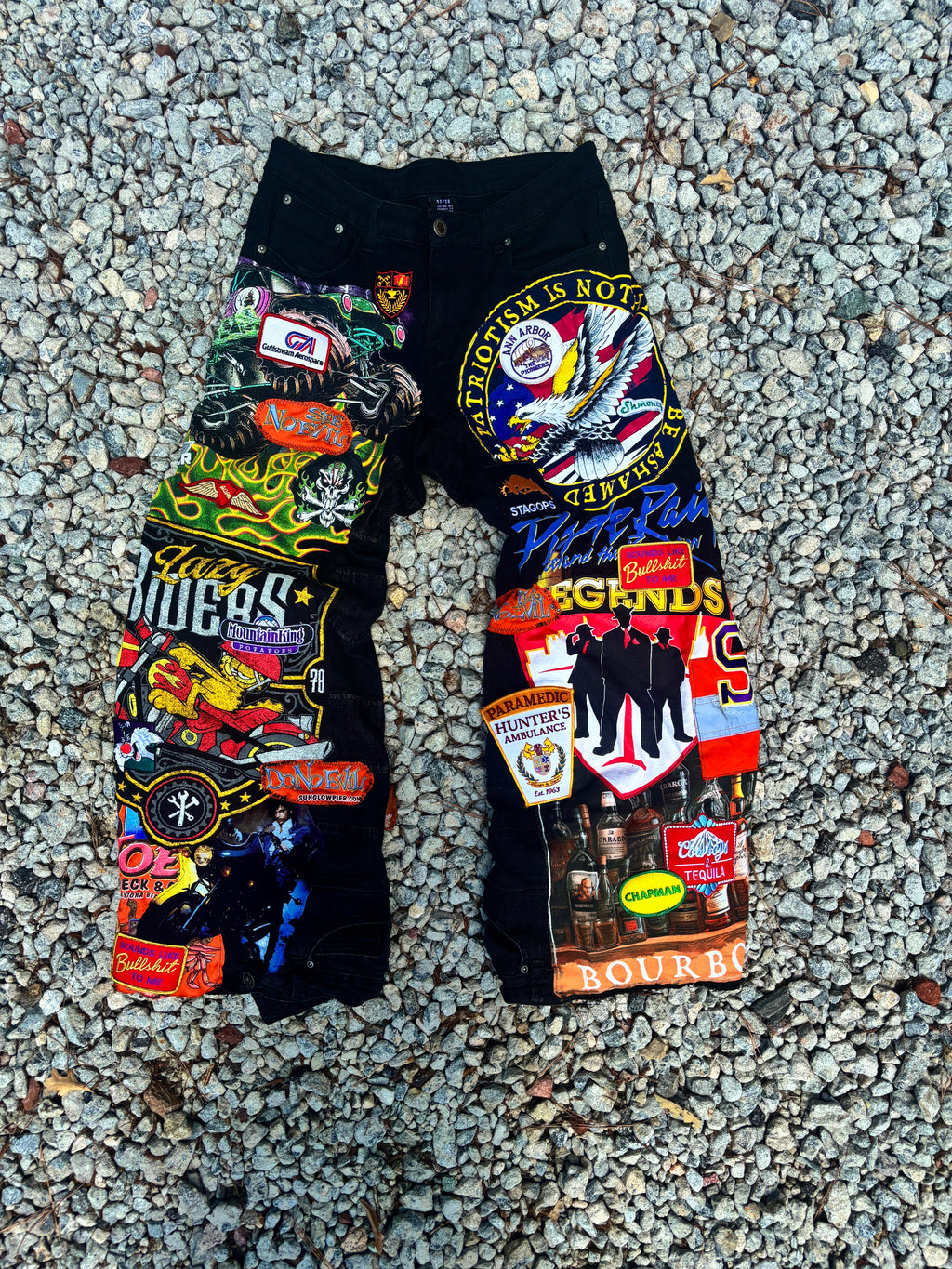 1/1 See No Evil patchwork denim