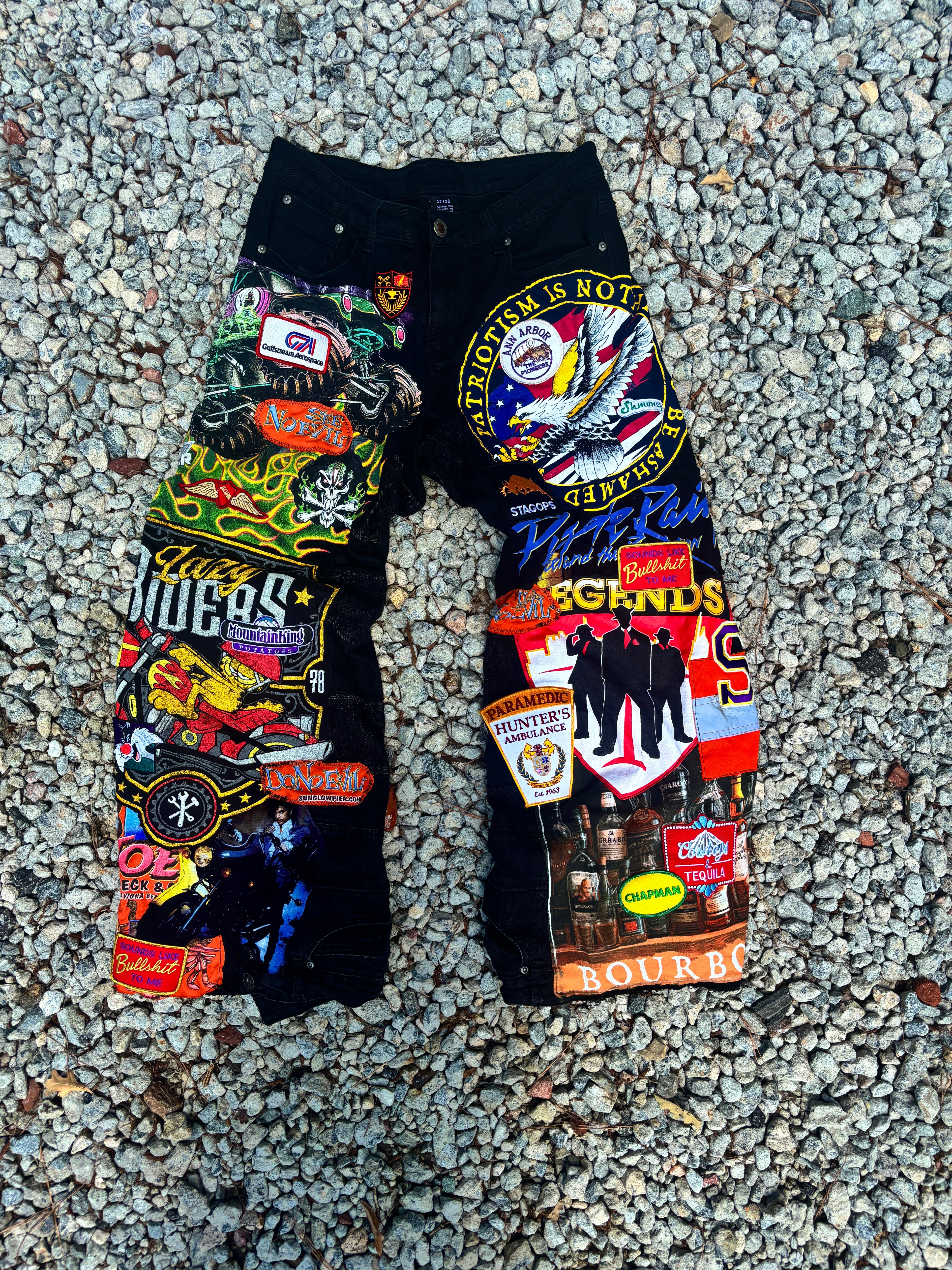 1/1 See No Evil patchwork denim