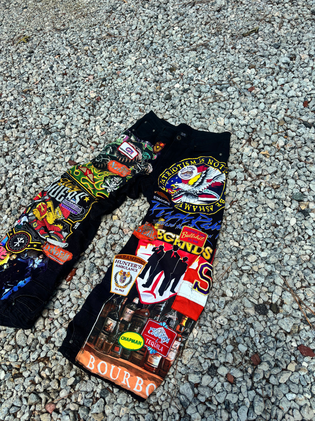 1/1 See No Evil patchwork denim
