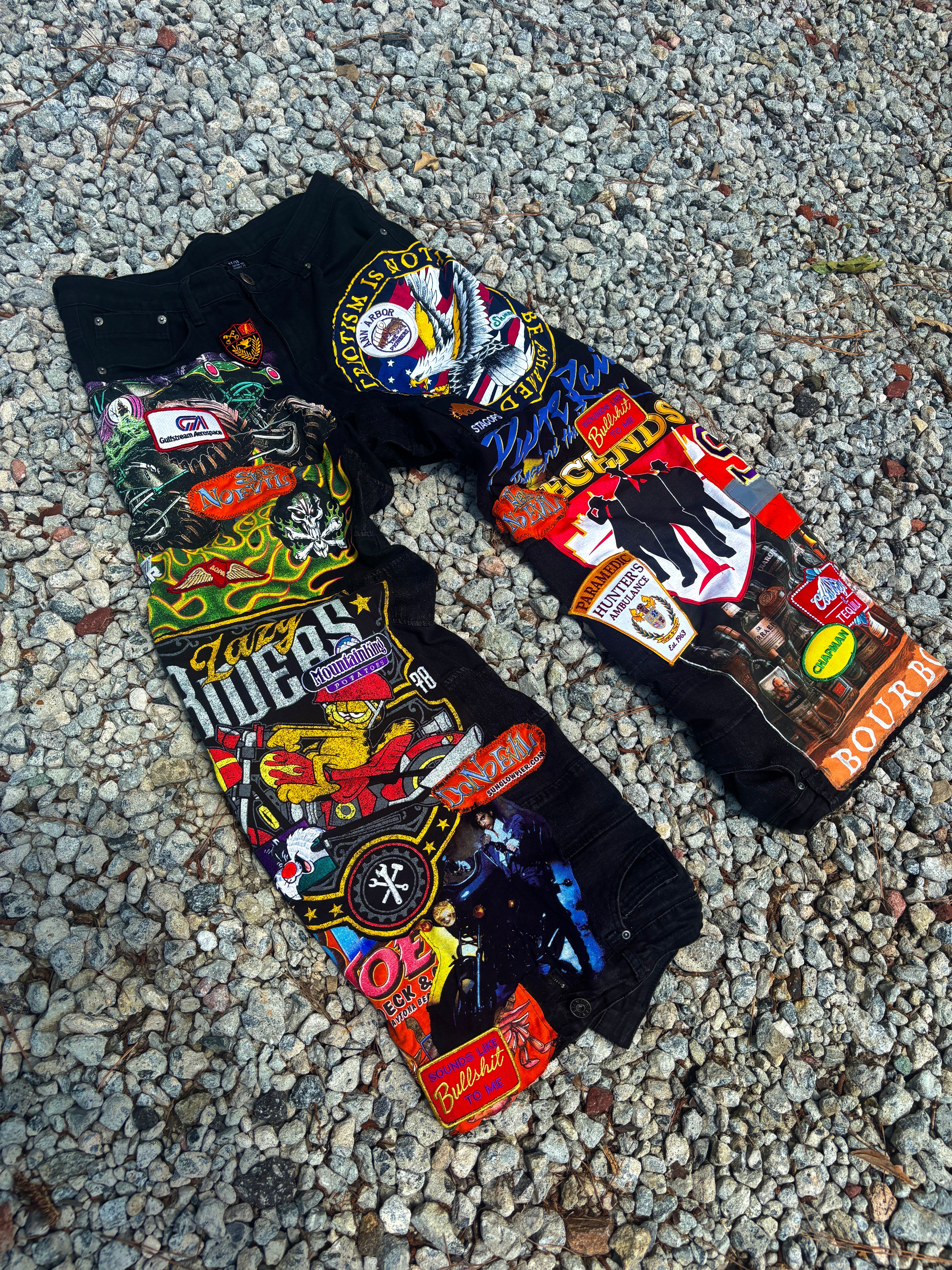 1/1 See No Evil patchwork denim