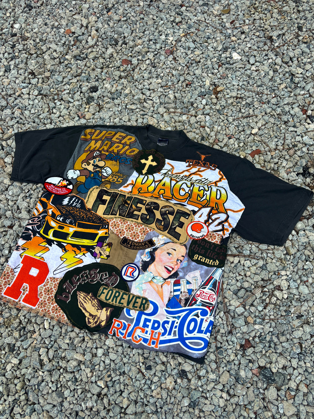 1/1 Finesse patchwork shirt