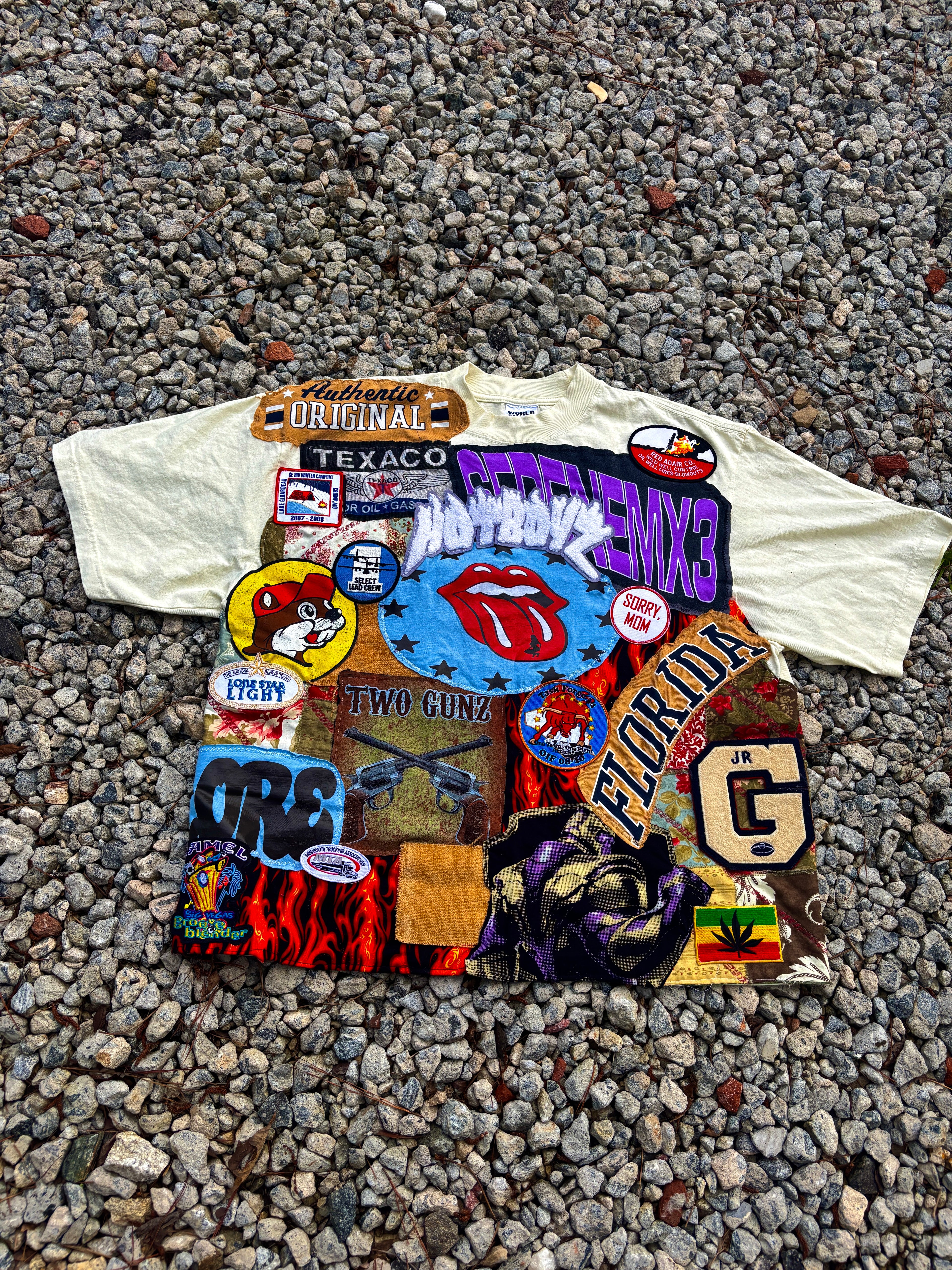 1/1 Hotboyz patchwork oversized shirt