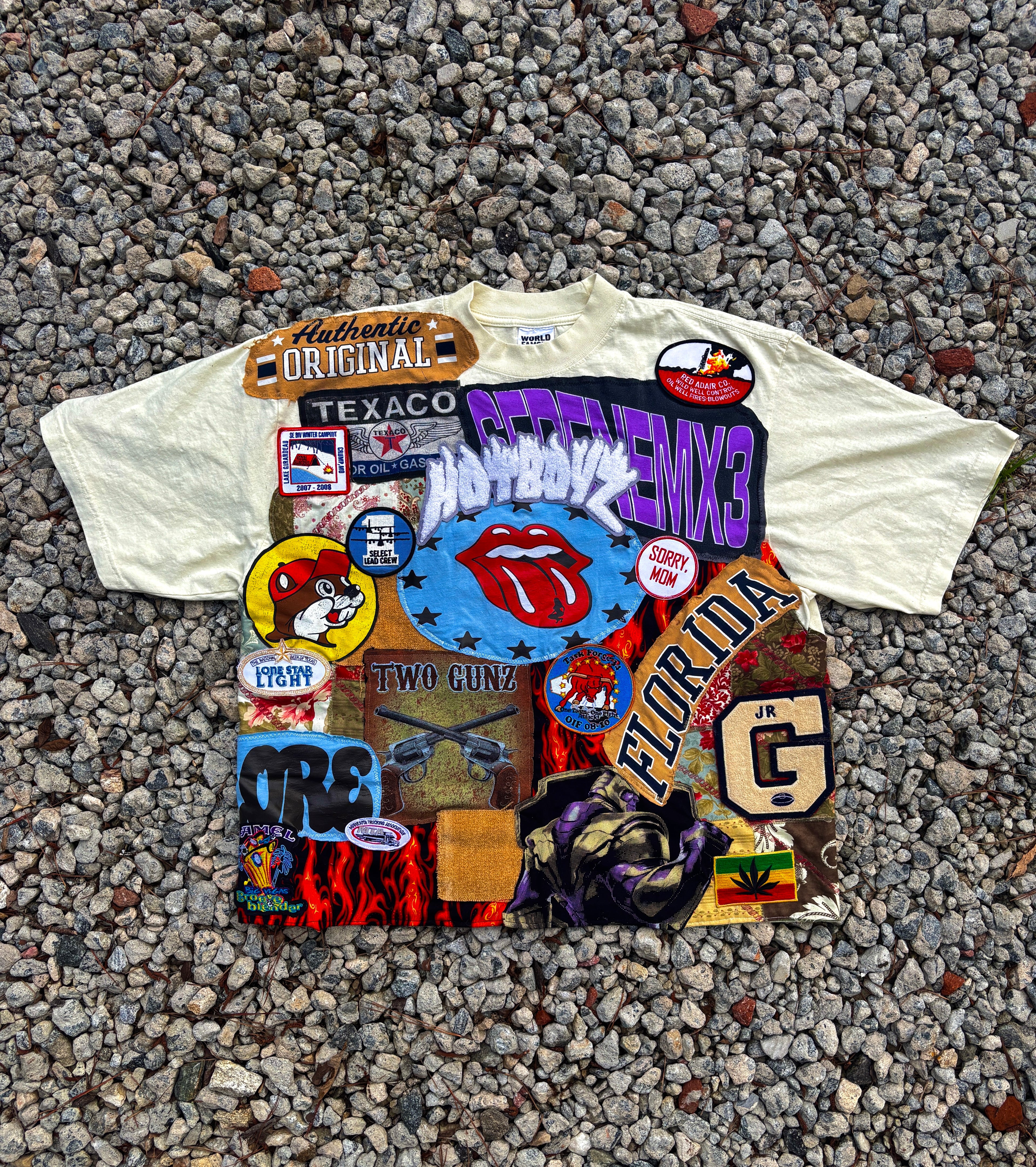 1/1 Hotboyz patchwork oversized shirt