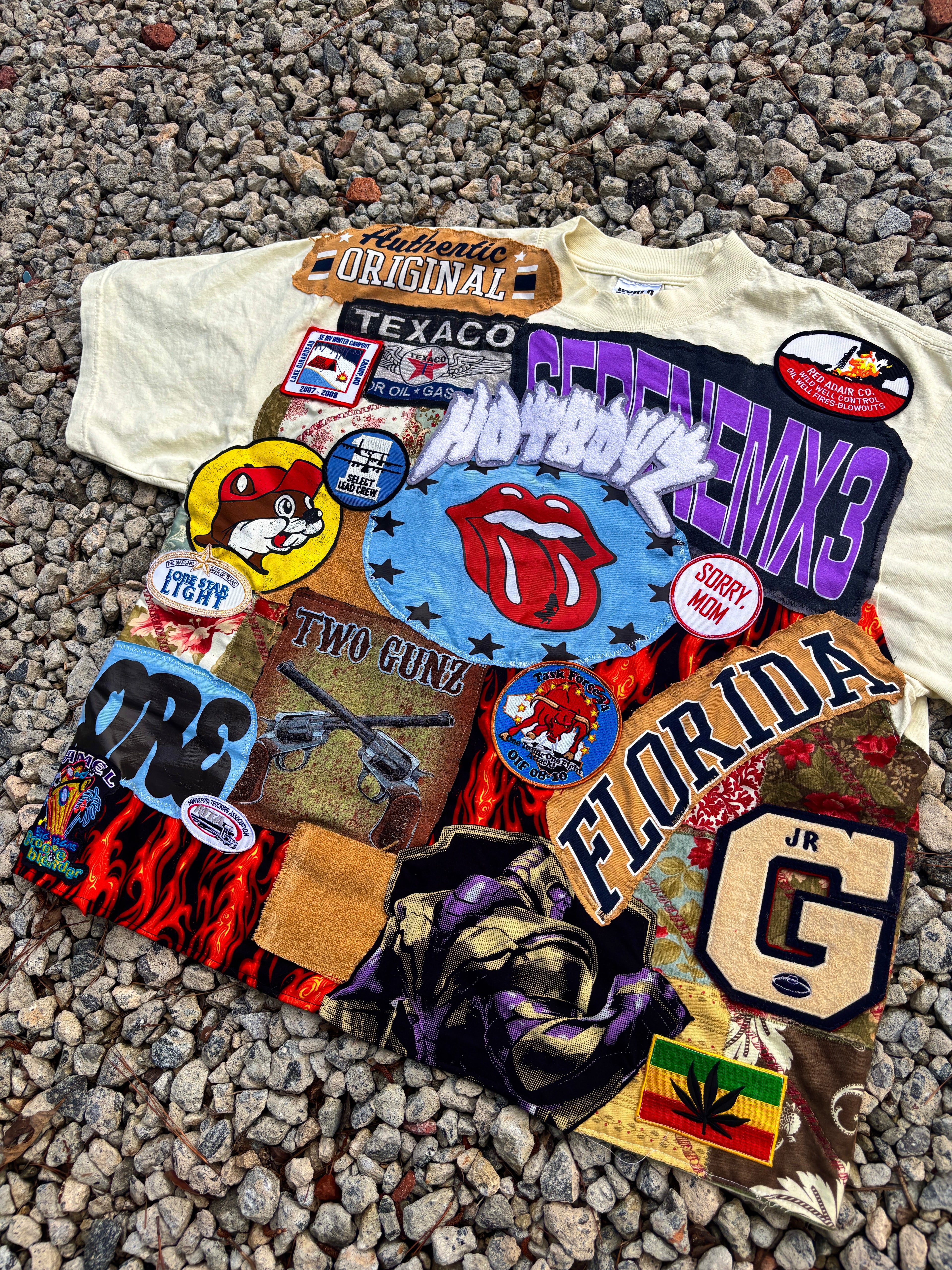 1/1 Hotboyz patchwork oversized shirt