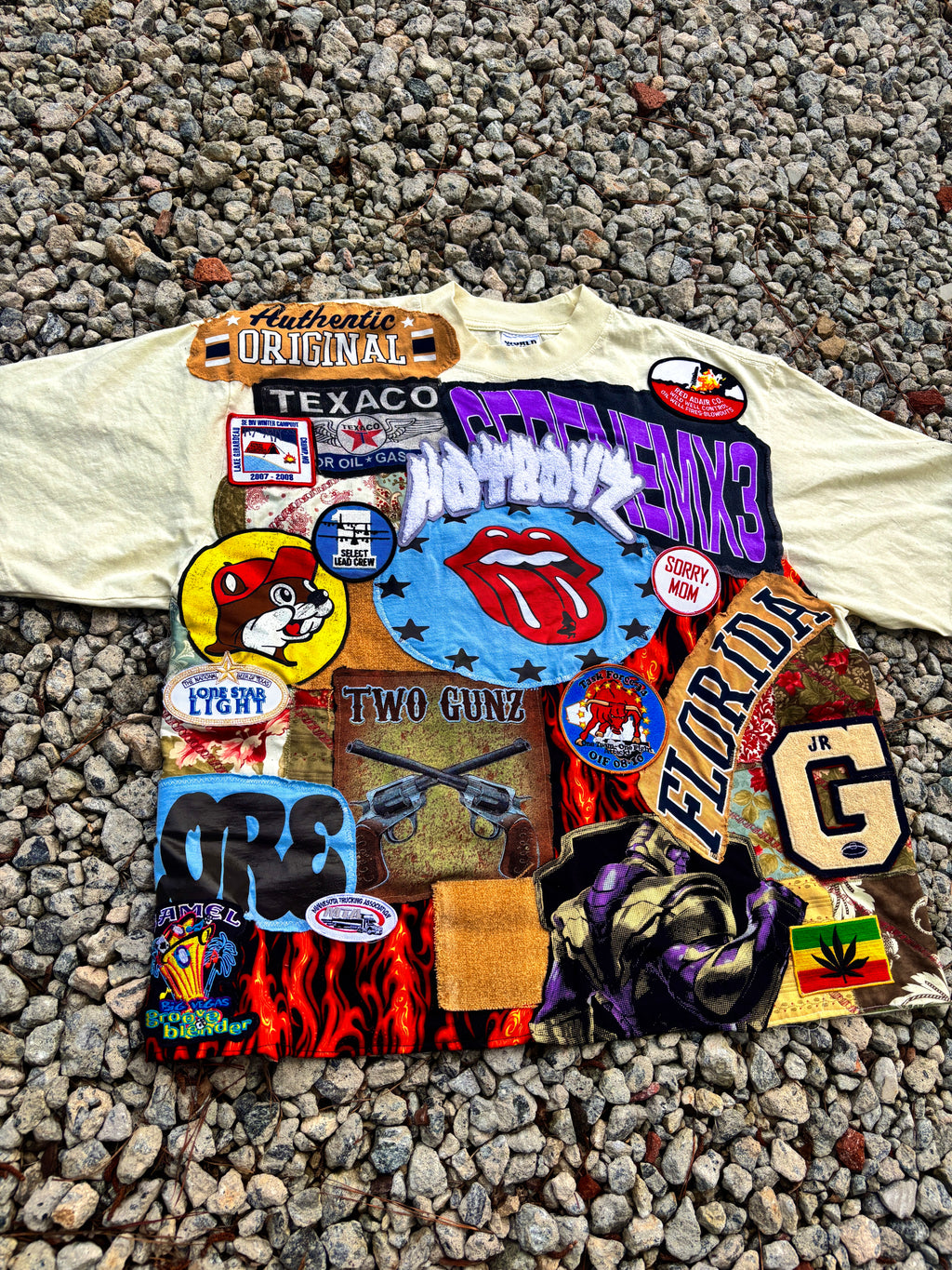 1/1 Hotboyz patchwork oversized shirt