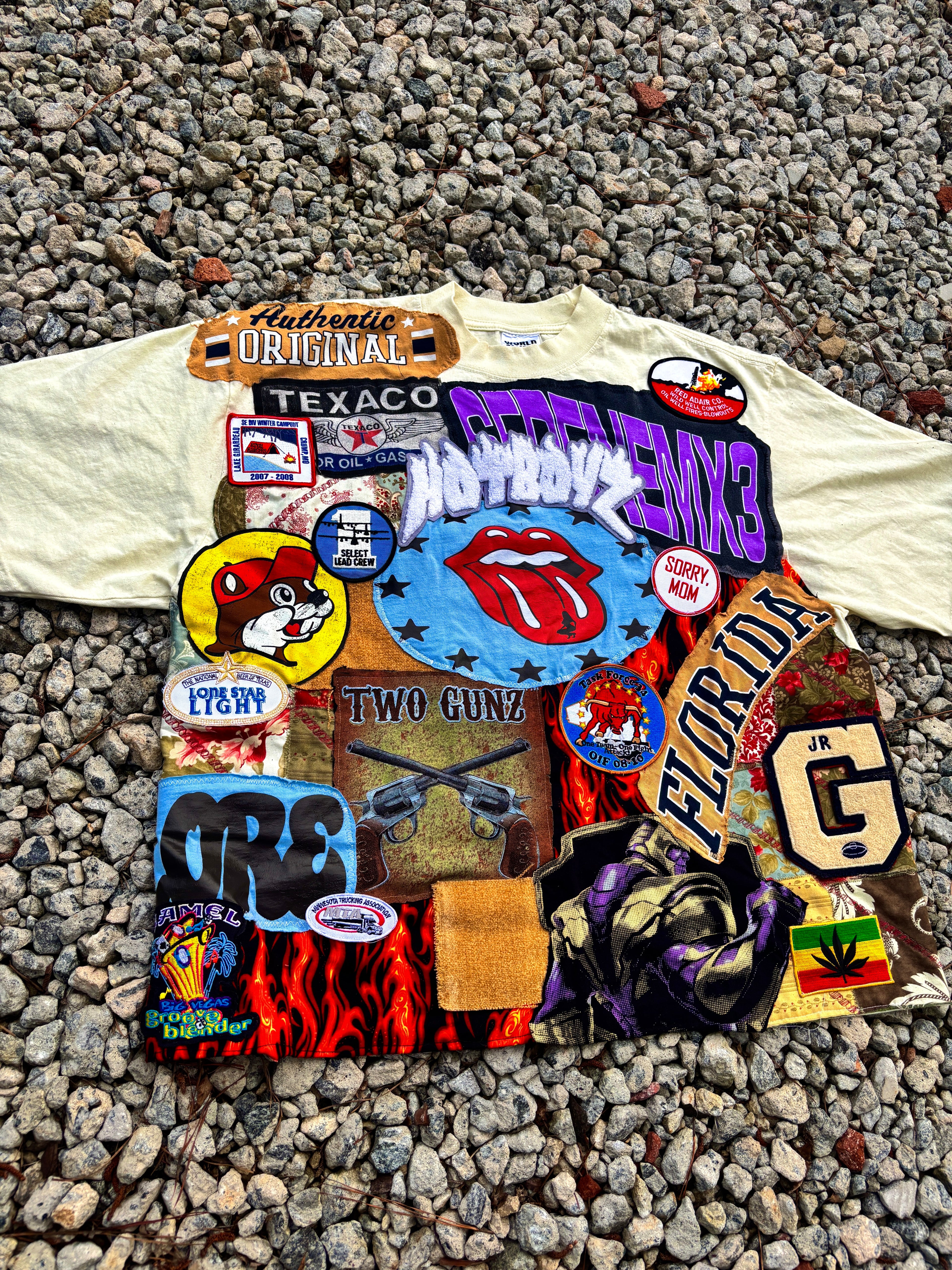 1/1 Hotboyz patchwork oversized shirt