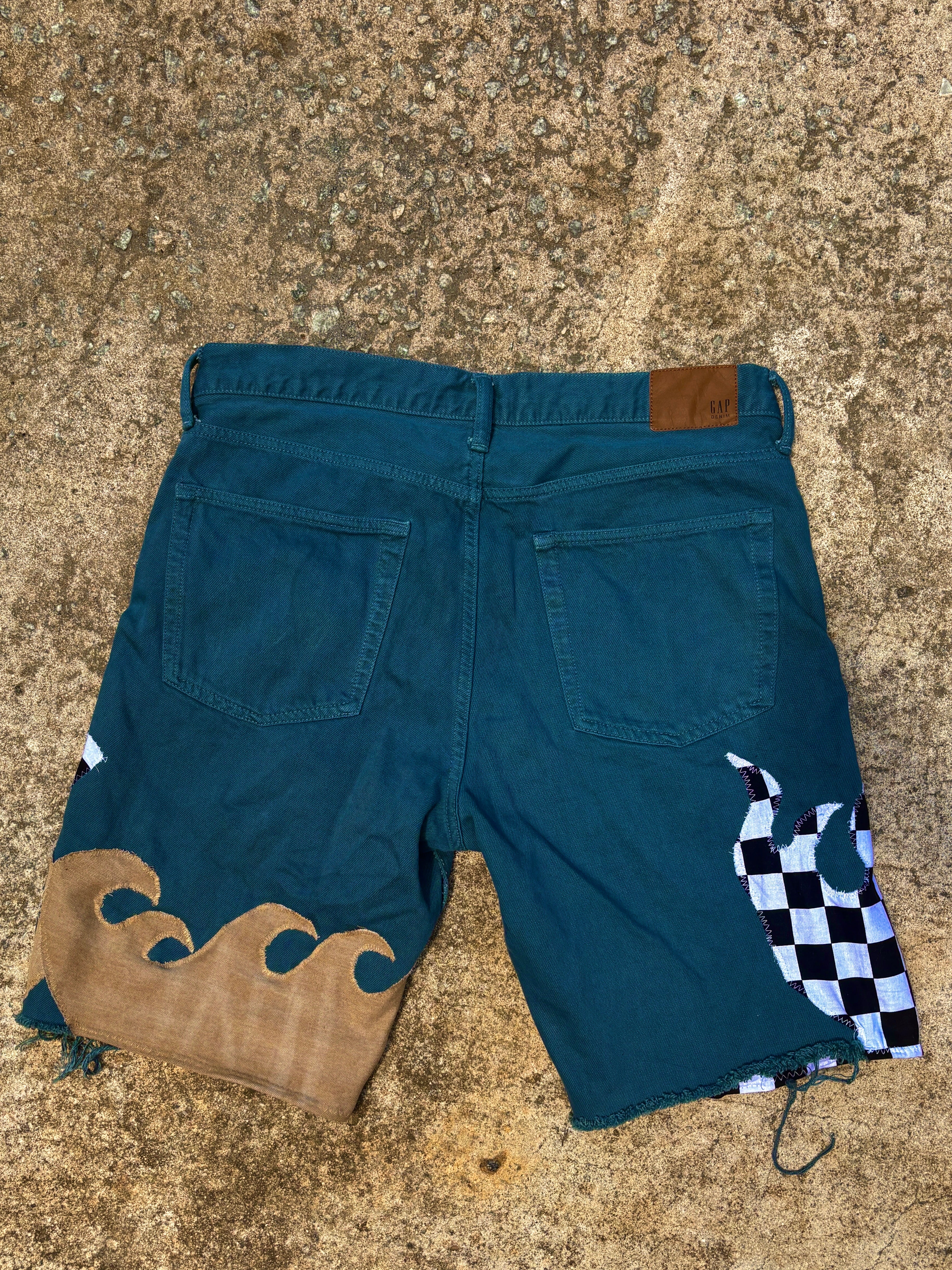 1/1 Jesus 888 denim shorts (32) image 4